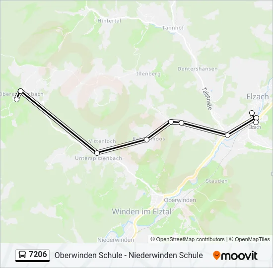7206 Bus Line Map