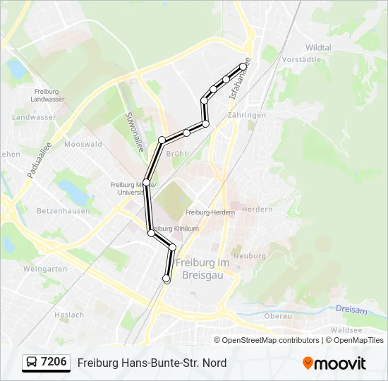 7206 Bus Line Map