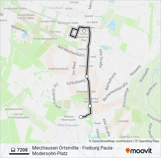7208 Bus Line Map
