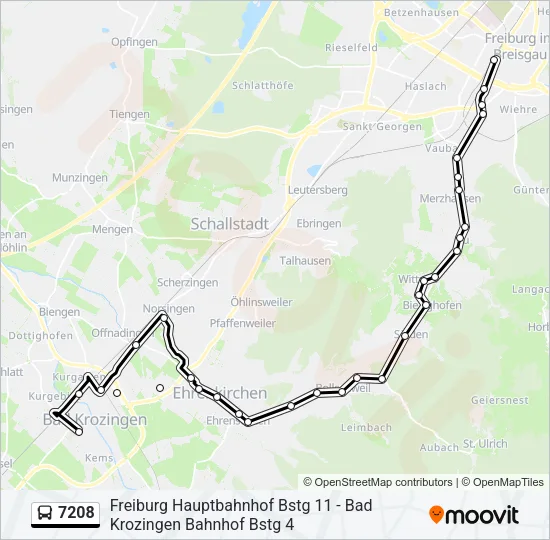 7208 Bus Line Map