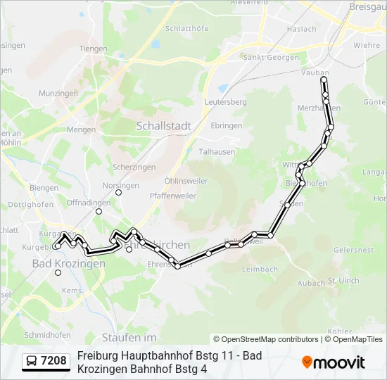 7208 Bus Line Map