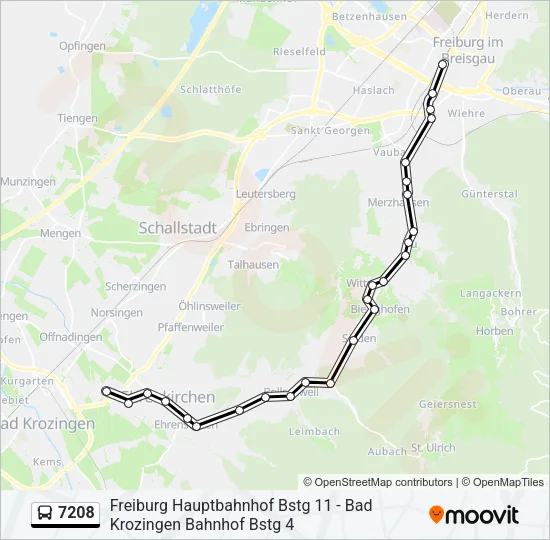 7208 Bus Line Map
