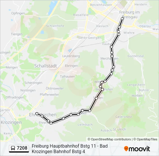 7208 Bus Line Map