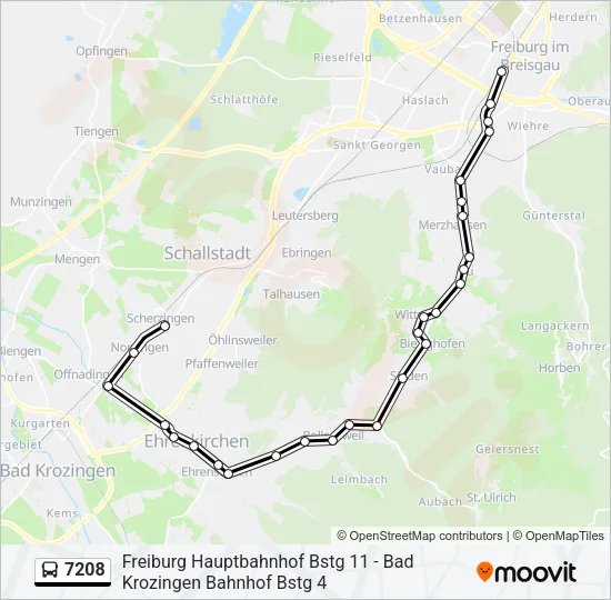 7208 Bus Line Map