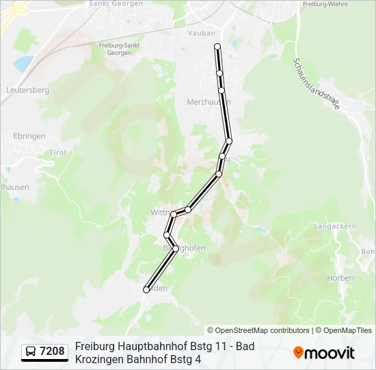 7208 Bus Line Map