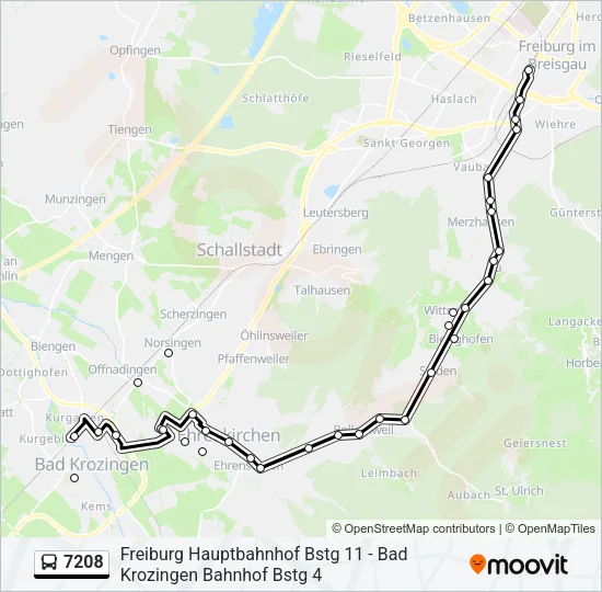 7208 Bus Line Map