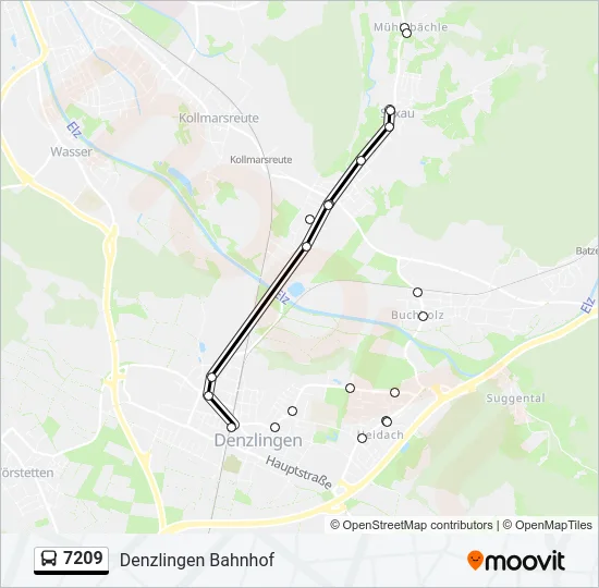 7209 Bus Line Map