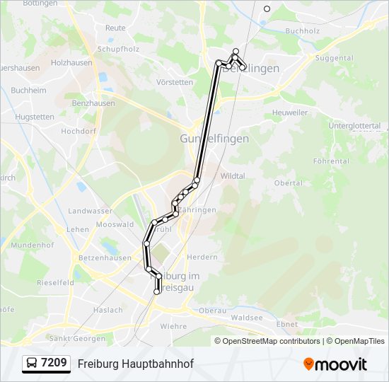 Bus 7209: карта маршрута