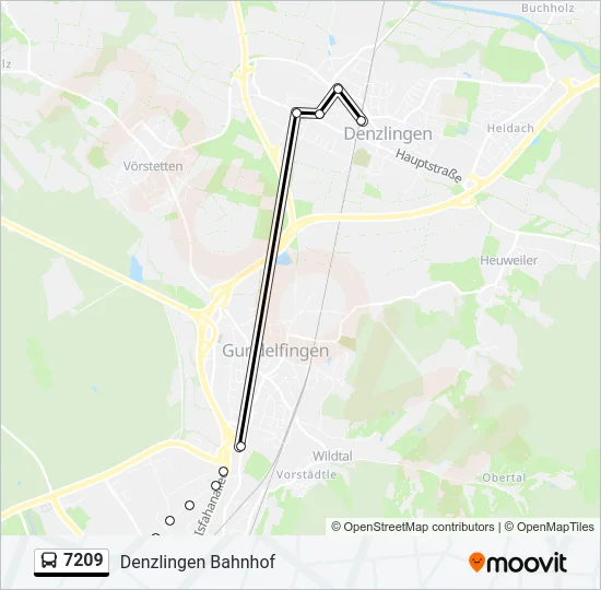 7209 Bus Line Map