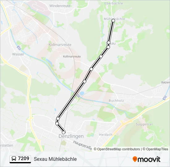 7209 Bus Line Map