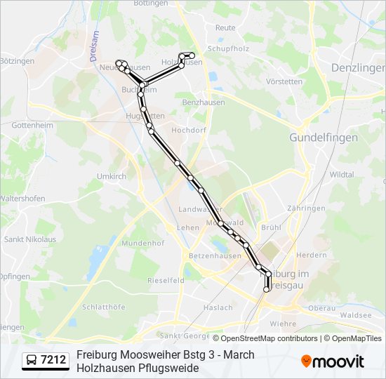 Маршрут 7212: Расписание, Карты И Остановки - Freiburg.