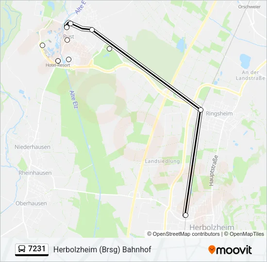 7231 Bus Line Map