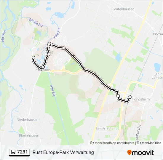 7231 Bus Line Map