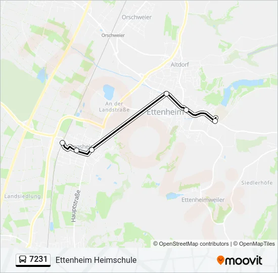 7231 Bus Line Map