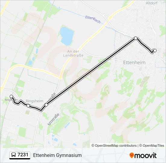 7231 Bus Line Map