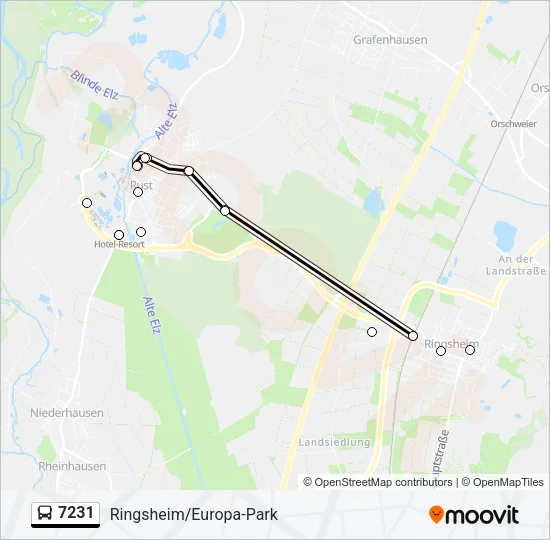 7231 Bus Line Map
