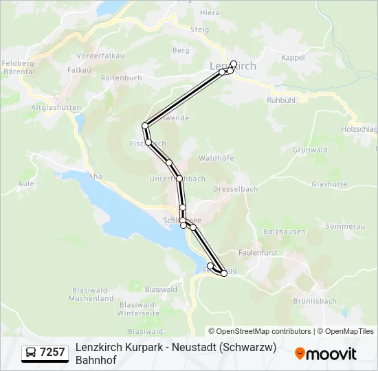 7257 Bus Line Map