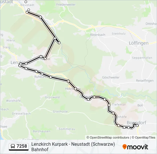 7258 Bus Line Map