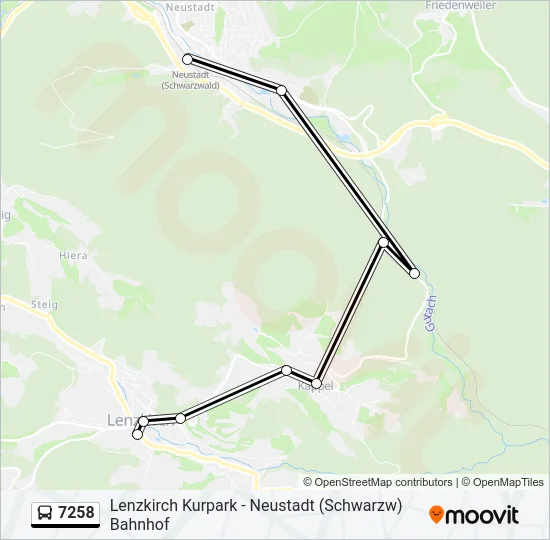 7258 Bus Line Map