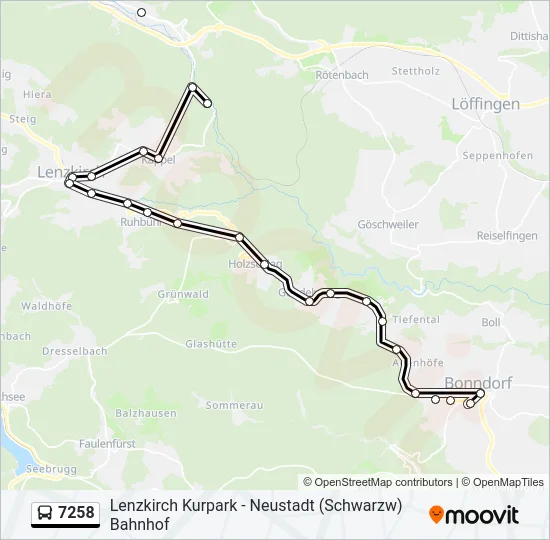 7258 Bus Line Map