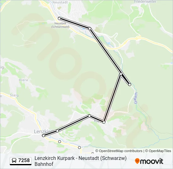 7258 Bus Line Map