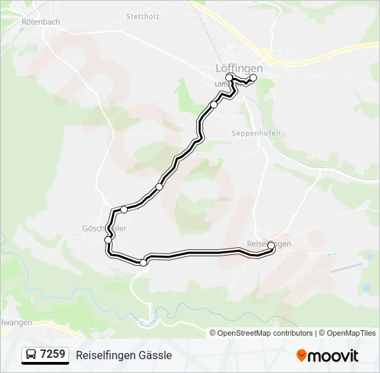 7259 Bus Line Map