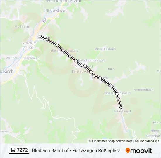 7272 Bus Line Map