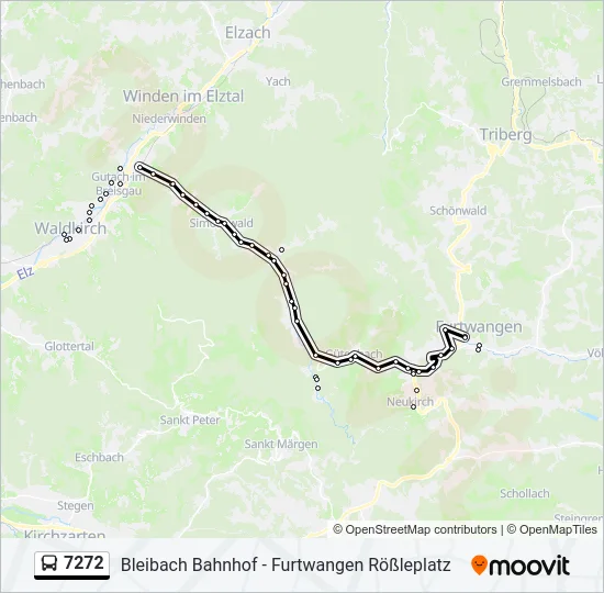 7272 Bus Line Map