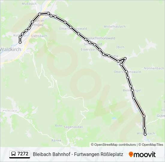 7272 Bus Line Map