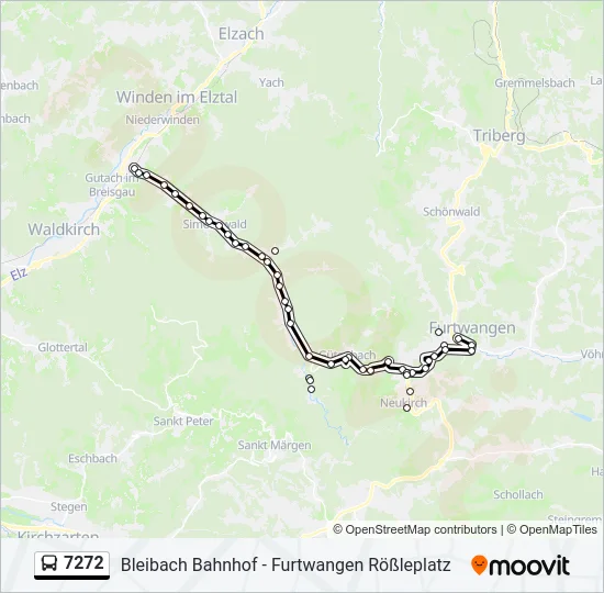7272 Bus Line Map