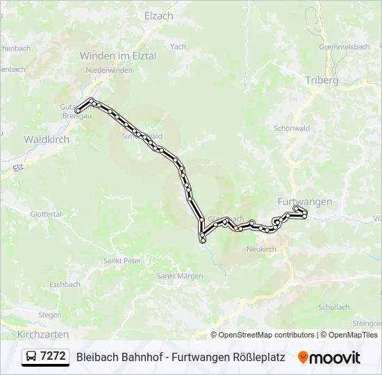 7272 Bus Line Map