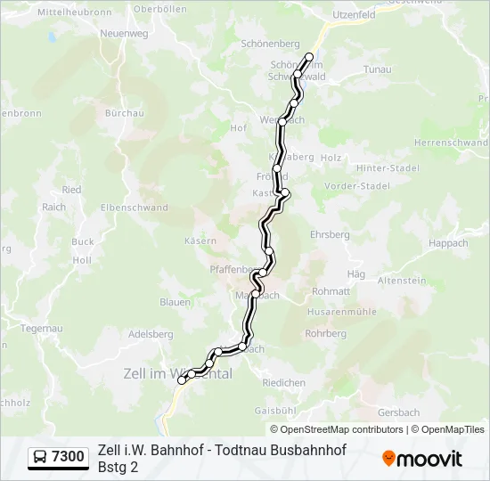 7300 Bus Line Map