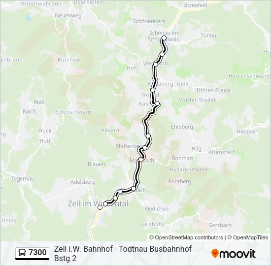 7300 Bus Line Map