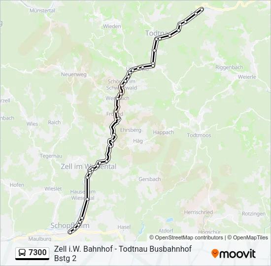 7300 Bus Line Map