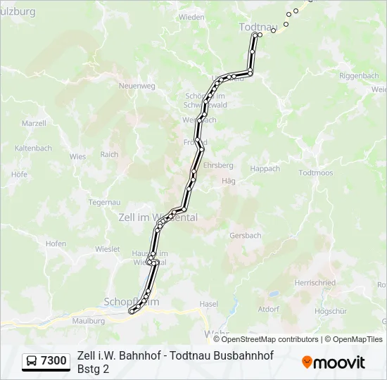 7300 Bus Line Map