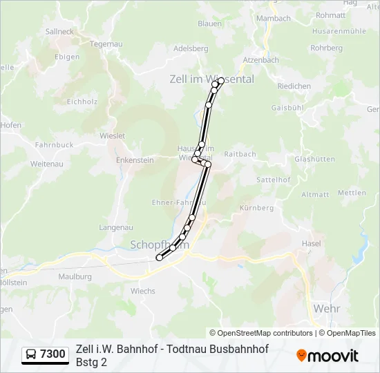 7300 Bus Line Map