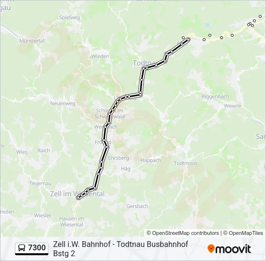 7300 Bus Line Map