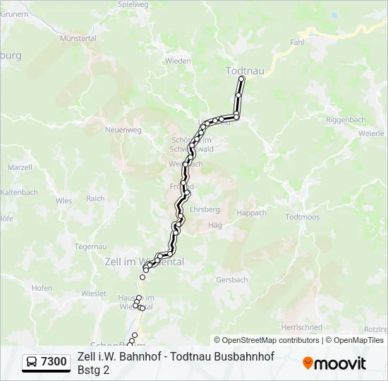 7300 Bus Line Map