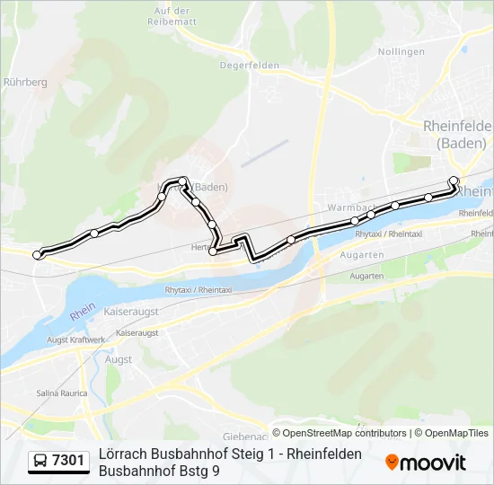 7301 Bus Line Map