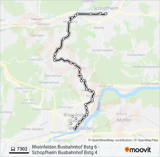 7302 Bus Line Map
