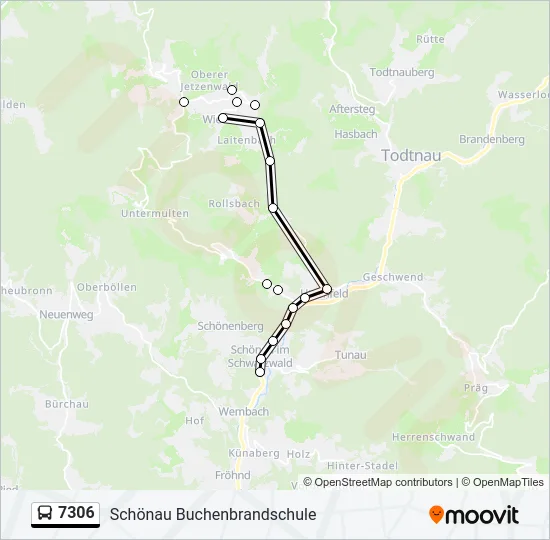 7306 Bus Line Map