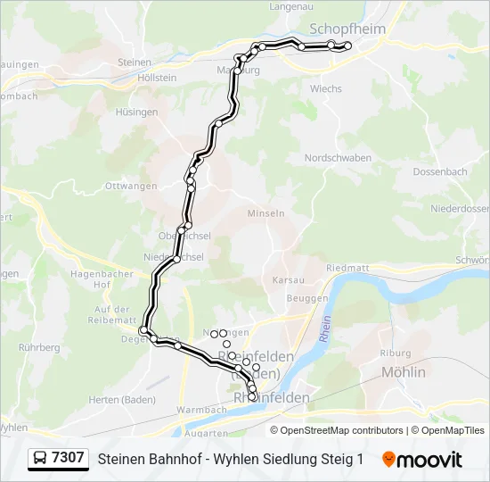 7307 Bus Line Map