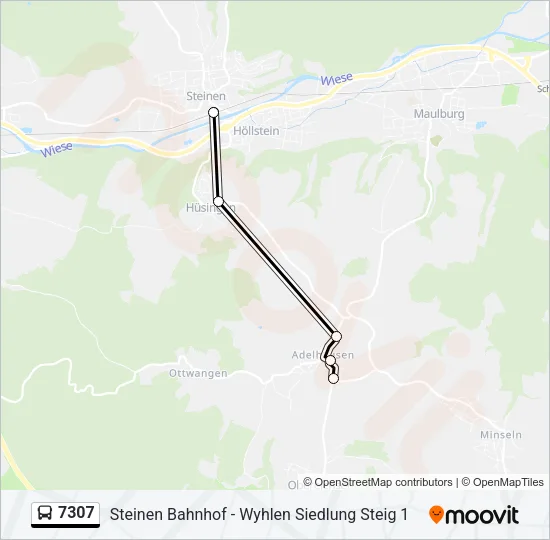 7307 Bus Line Map