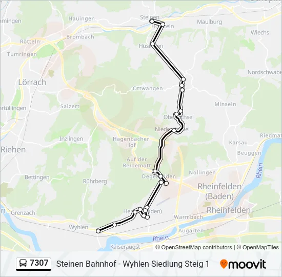 7307 Bus Line Map