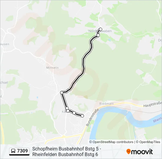 7309 Bus Line Map