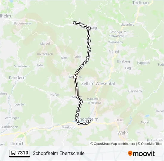 7310 Bus Line Map