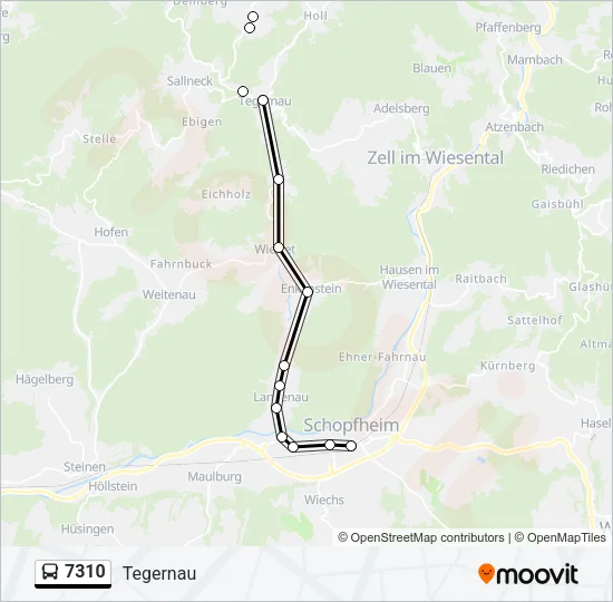 7310 Bus Line Map