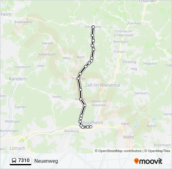 7310 Bus Line Map