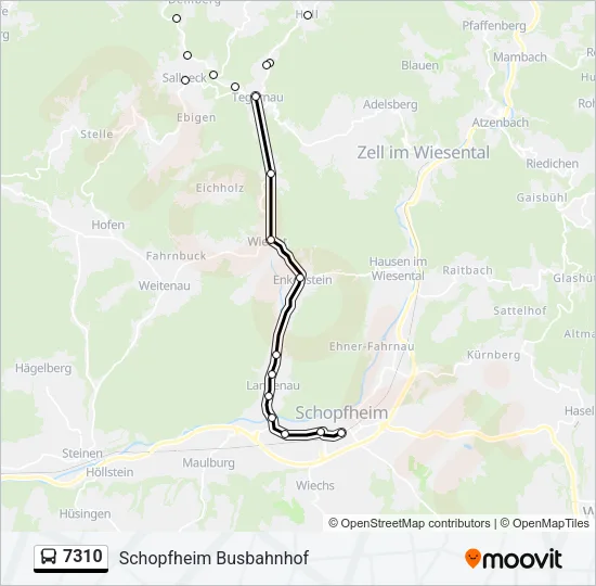 7310 Bus Line Map