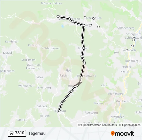 7310 Bus Line Map